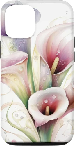 Vista 27 de iPhone 12 Pro Max Calla Lilies Flower Floral Watercolor Case