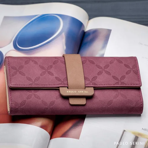 Vista 2 de PAULO SERINI Cartera Mujer - Cartera para mujer con monedero - Tarjetero 9 tarjetas - Pulsera - Carteras veganas para mujer - Regalos de cumpleaños