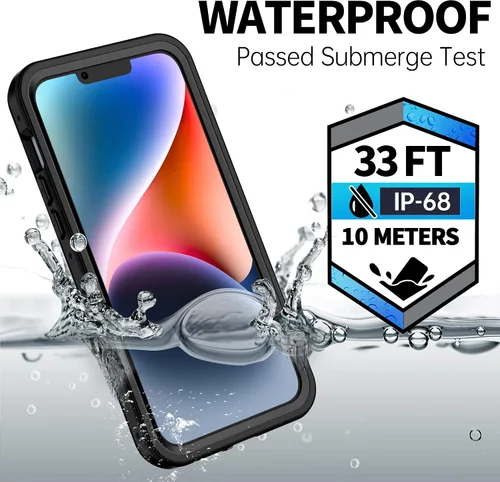 Vista 2 de BEASTEK Funda impermeable para iPhone 14, a prueba de golpes, a prueba de polvo IP68 bajo el agua, serie NRE con protector de pantalla integrado
