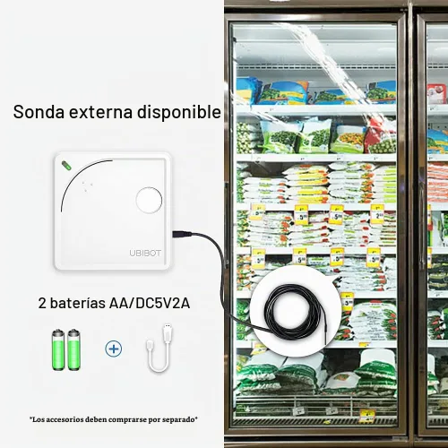 Vista 5 de Sensor ambiental WiFi WS1: temperatura, humedad, monitoreo de luz Sonda externa Alertas, informes de programación y uso compartido