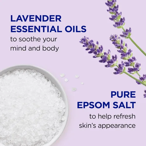 Vista 2 de Dr Teal's Baño espumoso con sal pura de Epsom, calma y duerme con lavanda, 62.5 onzas líquidas