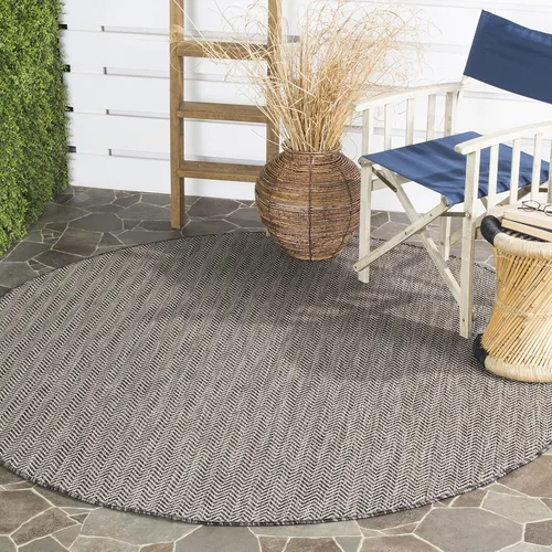 Vista 57 de Safavieh Colección Courtyard CY8022 Alfombra, 2 pies x 3 pulgadas x 5 pies, aguamarina y gris, impermeable, fácil de limpiar, sin pelusa