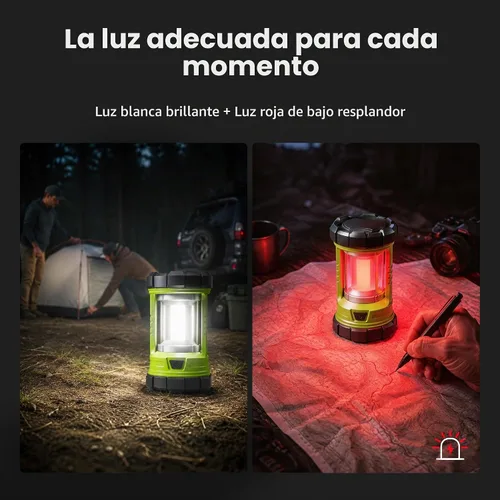 Vista 4 de elesall Linterna de campamento, linterna LED recargable de 3000 lúmenes, 5