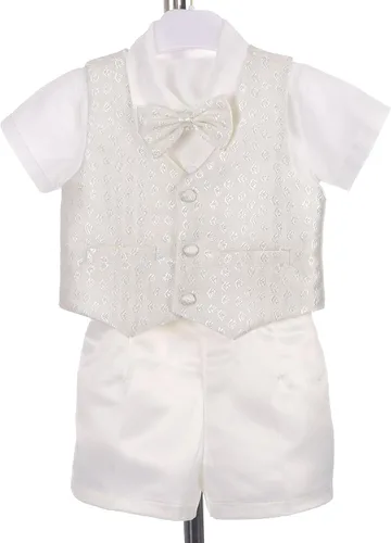 Vista 2 de Lito Angels Baby Boys Christening Outfit & Bonnet Baptism Wedding Suit 4pcs Set