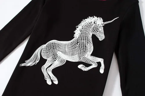 Vista 3 de KikizYe Conjunto de pijama de manga larga para niñas, 100% algodón