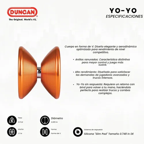 Vista 4 de Duncan Toys Echo 2 - Yoyó [negro], sin respuesta de nivel profesional, rodamiento cóncavo