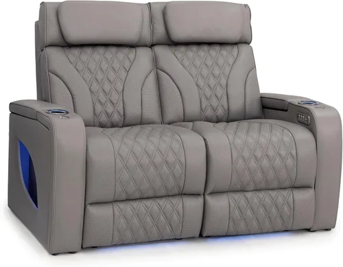 Vista 32 de Seatcraft Luminis LT - Asiento de cine en casa, reclinable, color rojo