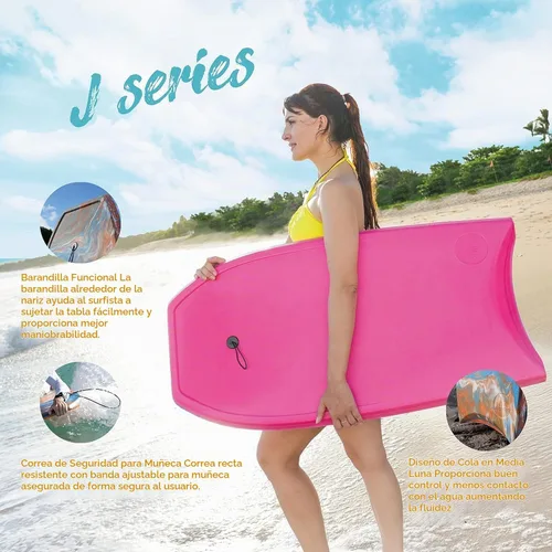 Vista 2 de ATUNAS Tablas de cuerpo, 33 a 43 pulgadas, bodyboard para playa con correa de muñeca, espuma sólida de PE/EVA impermeable de celda cerrada, surf