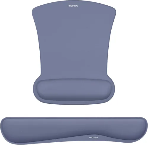 Vista 21 de MOSISO Juego de Reposamuñecas para Teclado y Mouse, Alfombrilla Ergonómica con Base Antideslizante para Alivio del Dolor en Casa/Oficina y Escritura