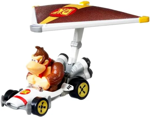 Vista 4 de Hot Wheels Mario Kart Glider Donkey Kong - Auto fundido a presión [B-Dasher + Super Gilder]