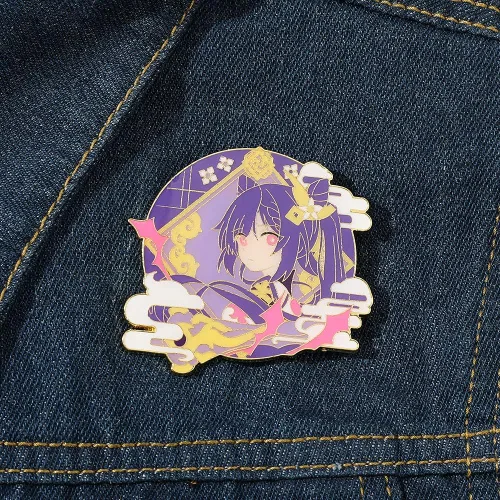 Vista 7 de Genshin - Broches esmaltados con diseño de personajes de juegos calientes, broche de solapa, regalo para fanáticos, broche de metal con insignia