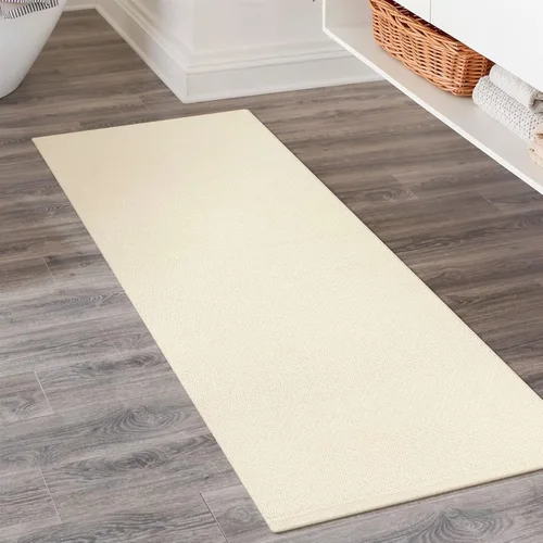Vista 100 de LEEVAN Alfombra lavable para baño, alfombra tejida negra de 2 x 3 pies para entrada, alfombra de puerta delantera de algodón, alfombras pequeñas