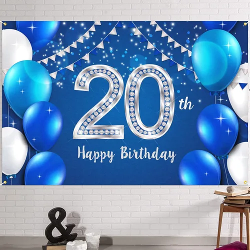 Vista 37 de HAMIGAR Fondo de pancarta de feliz cumpleaños número 10 de 6 x 4 pies, decoraciones de cumpleaños de 10 años, suministros de fiesta para niñas