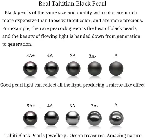 Vista 5 de Tahitian Black Pearl Pendant Necklace - Pearl Necklaces for Womens 9-11mm Round Black Pearls- Sterling Silver 18 inch Chain - Fine Jewelry Gifts for
