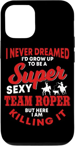 Vista 28 de Funny Team Roper Quote Rodeo Western Horse Roping Case para iPhone 17