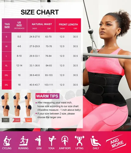 Vista 6 de TrainingGirl - Cinturón para entrenamiento de cintura para mujer
