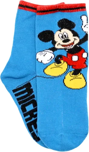 Vista 3 de Disney Paquete de 5 calcetines de Mickey Mouse para niño, Azul