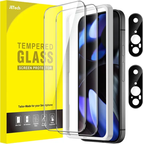 Vista 17 de JETech Protector de pantalla para Google Pixel 6a de 6.1 pulgadas con protector de lente de cámara, herramienta de fácil instalación, compatible