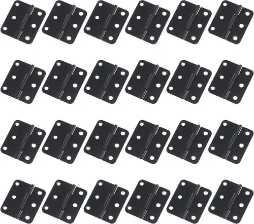 Vista 12 de Antrader Bisagras para Gabinete, Bisagra de Tope Plegable de Metal de 1" x 3/4" para Puerta de Gabinete y Armario, Negro, Paquete de 24