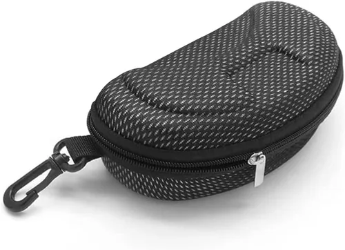 Vista 3 de 2 piezas de cremallera dura gafas de sol Casos portátiles de viaje con gancho de plástico
