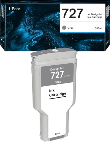 Vista 10 de HP 727 - Cartucho de tinta cian F9J76A 727XL compatible con impresoras DesignJet T920 T930 T1500 T1530 T2500 T2530 (paquete de 1, 10.8 fl oz)