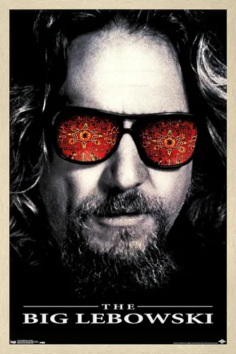 Vista 6 de Trends International The Big Lebowski - Póster de pared de una hoja, 14.725 x 22.375 pulgadas, versión enmarcada de madera de granero