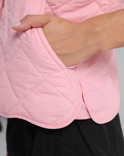 Vista 4 de Gacaky Chaleco ligero para mujer, con cuello alto, sin mangas, acolchado, abrigo de invierno cálido