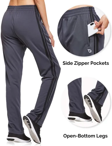 Vista 3 de BALEAF Pantalones deportivos para mujer, pantalones deportivos con bolsillos con cremallera, pantalones deportivos para correr