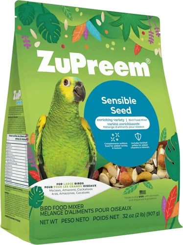 Vista 13 de ZuPreem FruitBlend - Alimento para pájaros grandes, 3.5 libras (paquete de 2), mezcla diaria hecha en Estados Unidos para Amazonas, guacamayos