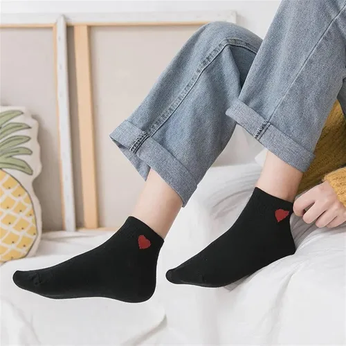 Vista 3 de TRENIS 5 pares de calcetines de mujer de algodón corto primavera verano transpirable casual tobillo