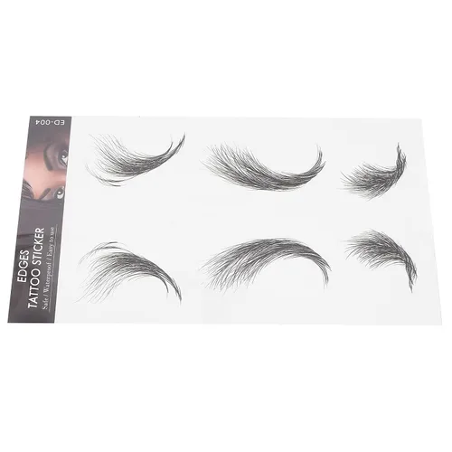 Vista 7 de FILFEEL Pegatinas para bordes de cabello, tatuajes temporales de moda, bordes para cabello, bricolaje de larga duración, calcomanía de línea capilar