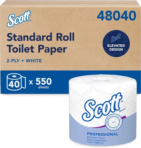 Vista 14 de Kimberly-Clark Scott Papel higiénico, rollo estándar de dos capas, Blanco, 11000