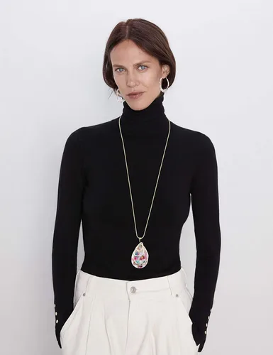 Vista 6 de ORAZIO Juego de joyas acrílicas para mujer, aretes de resina bohemia, collar y pulsera