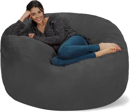 Vista 10 de Chill Sack Bean Bag Funda para silla, 3 pies, microgamuza - Oliva
