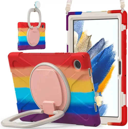 Vista 30 de 360 Rotation Case for Galaxy Tab ActivePro/Tab Active4 Pro/Active 5 Pro 10.1" Sturdy Cover Rotate Ring Stand Shoulder Carrying Strap Hand Strap