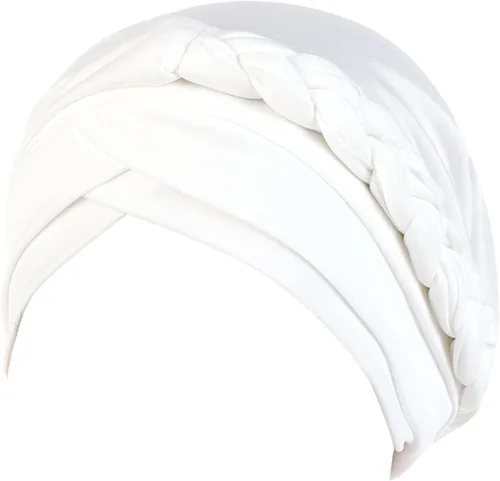 Vista 2 de Gorra de bola base para mujer, gorro con cuentas trenzadas, turbante, cubierta de cabeza, envoltura étnica