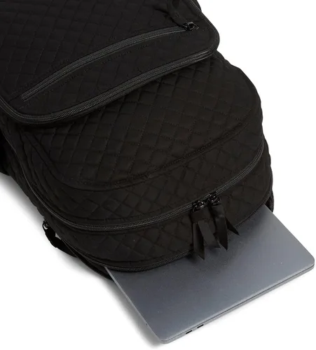 Vista 5 de Vera Bradley Mochila Campus de Algodón para Mujer, Negro algodón reciclado