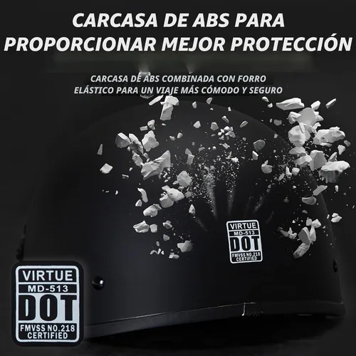 Vista 2 de Casco Cartman para motocicleta, scooter, crucero, de media cara, gráficos negro mate, aprobado por DOT para bicicleta, scooter, ATV, UTV, chopper