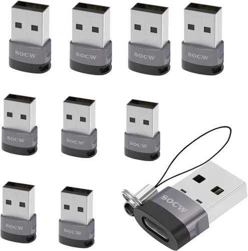 Vista 9 de Adaptador USB C hembra a USB macho 2.0 (Atrovirens, 4 unidades)
