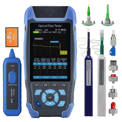 Vista 12 de Mini-Pro 1310/1550nm SM OTDR Probador multifunción integrado OPM/OLS / RJ45 prueba/VFL Rango de prueba 16.4 ft-60Km Rango dinámico 24dB/22dB