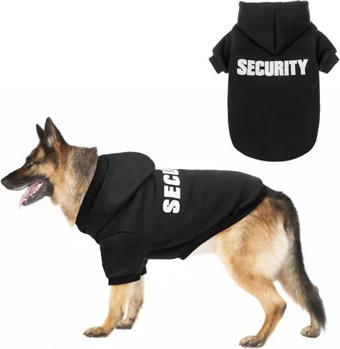 Vista 8 de SCENEREAL Sudaderas con capucha de seguridad para perros de tamaño pequeño, mediano y grande, ropa de felpa cepillada con gorro, abrigo de algodón