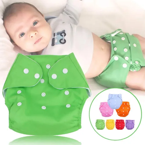 Vista 6 de Pañales de tela reutilizables lavables para bebés, 7 unidades, 7 piezas pañales