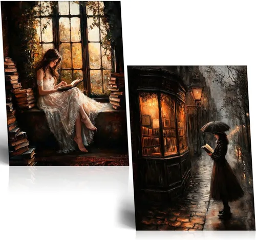 Vista 11 de NCYEL 4 piezas de arte de pared de ballet en blanco y negro, lienzos de chica bailando, elegante decoración de pared de danza, póster moderno