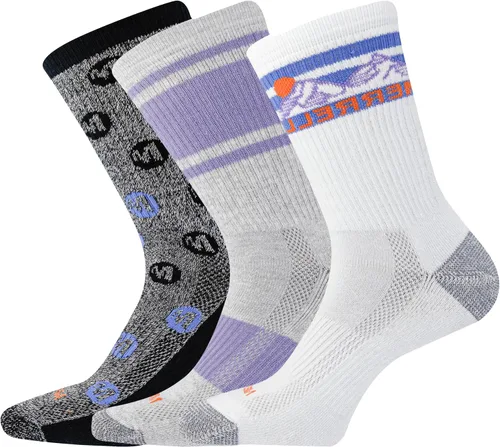 Vista 8 de Merrell Repreve Cushioned Hiker Crew Socks 3 Pair Caminata negra