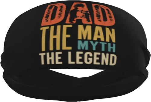 Vista 4 de Dad The Man The Myth The Legend Headband for Men Women Sports Sweatband for Fitness Exercise Moisture Wicking Running Yoga Hairbands