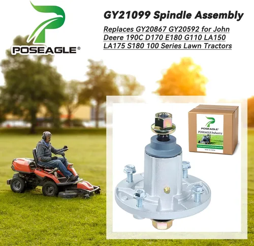 Vista 2 de El conjunto de husillo GY21099 previamente engrasado reemplaza a GY20867 GY20592 para tractores de césped 190C D170 E180 G110 LA150 LA175 S180 100
