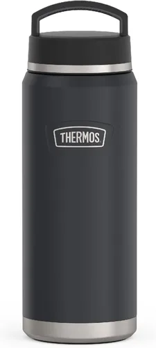 Vista 9 de THERMOS ICON SERIES - Botella de agua de acero inoxidable con tapa superior de rosca, 32 onzas, granito, botella de agua aislada con tapa Granite
