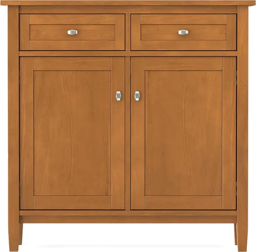 Vista 7 de SIMPLIHOME Warm Shaker 36" gabinete de madera maciza en marrón dorado claro