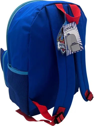 Vista 7 de Fast Forward Mochila desplegable con licencia para niños de 16 pulgadas con lonchera (Paw Patrol-Boy)