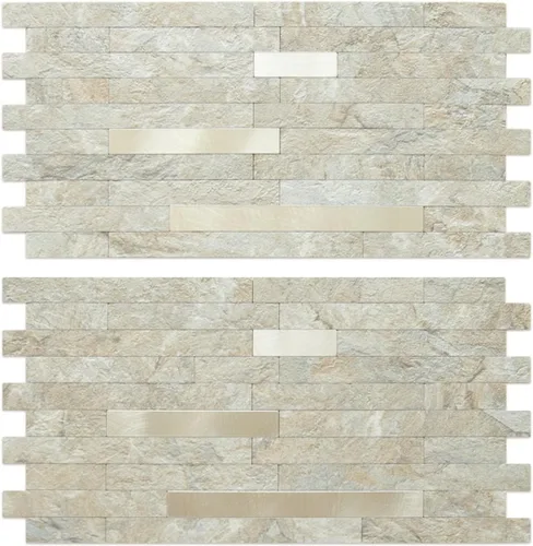 Vista 15 de AULIGET - 20 láminas de azulejos de pared de PVC autoadhesivos con aspecto de madera desgastada, para salpicadero de cocina Madera vintage + metal